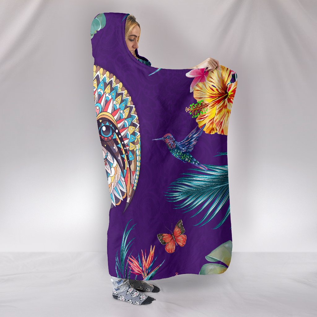Sloth Hooded Blanket - Tropics Sherpa Fleece | Sloth Outfitters